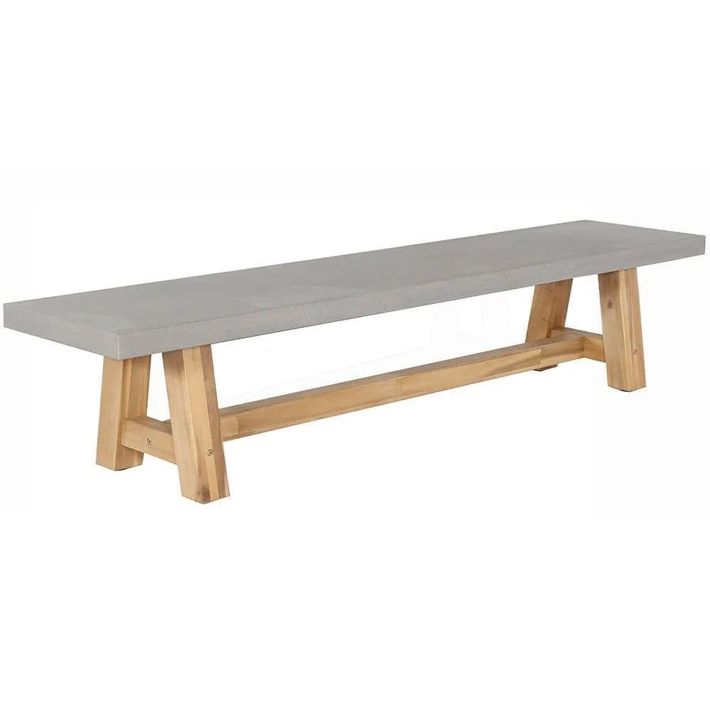 Veltis dining tuinbank | betonlook + hardhout | betonlook | 300cm