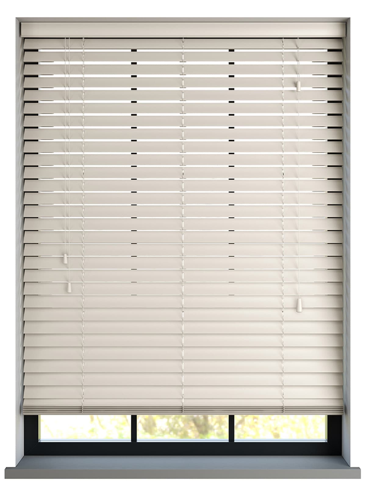 Sunwood PVC jaloezie met koord - Roomwit
