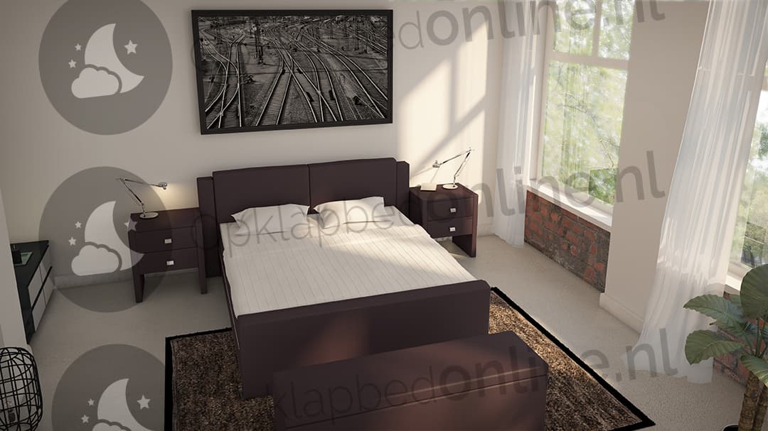 Standaard boxspringset 140 x 200 cm- stofkleur 7073