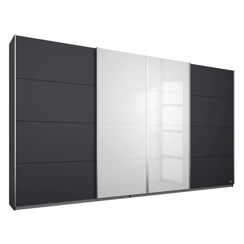 Kledingkast Synco B271xH230cm Grijs metallic incl. 8 legplanken en 4 roedes
