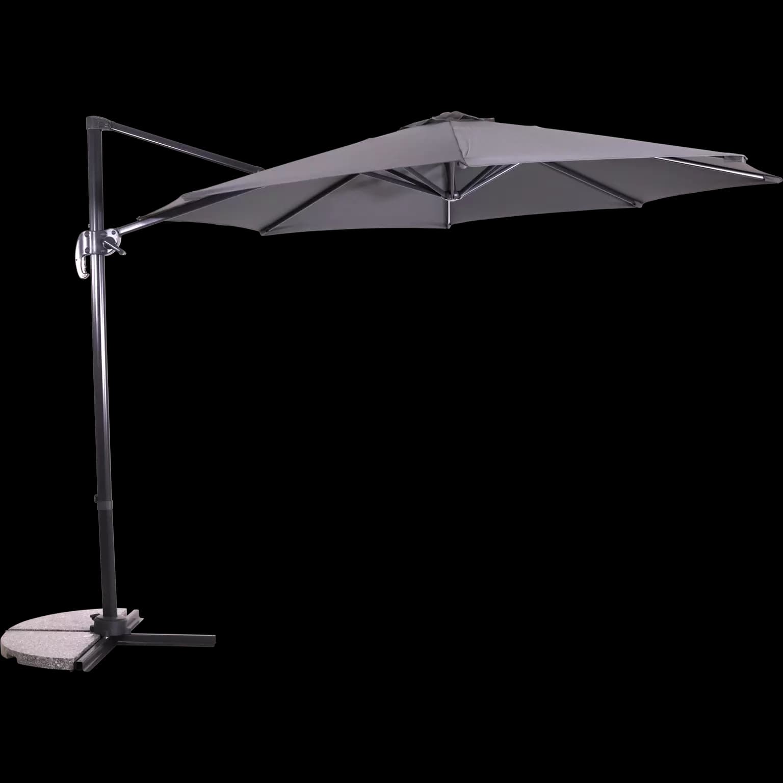 Grote Zweefparasol Libra Grijs 3m van Lesli Living