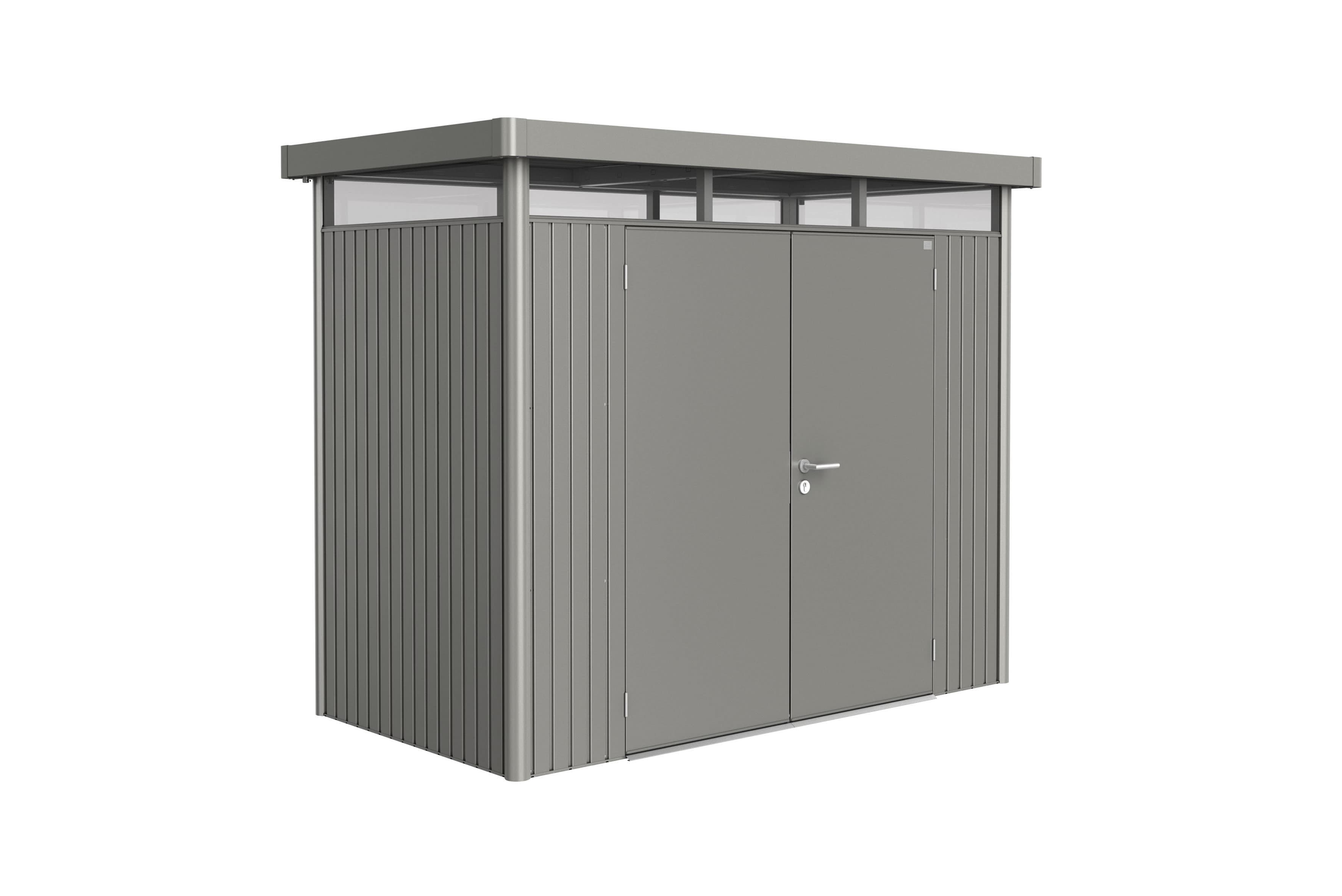 Biohort Highline H1 metalen tuinhuis 275x155x222 cm met dubbele deur